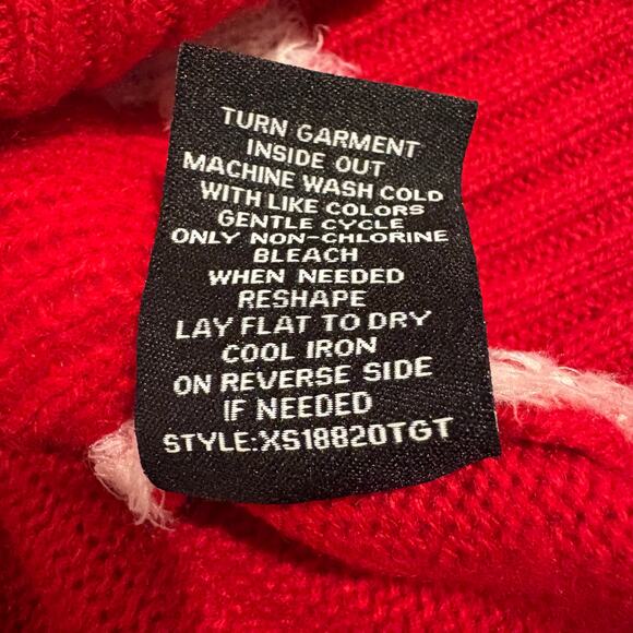33 DEGREES X-Mas Tunic Sweater Red Sz XS Candycane Elf Cool Snowman Dimensional - Picture 7 of 10